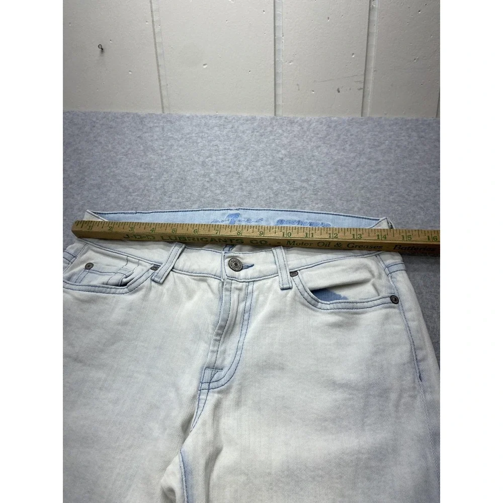 7 For All Mankind Gwenevere Jeans Womens 28 Light Wash Skinny Stretch Denim USA